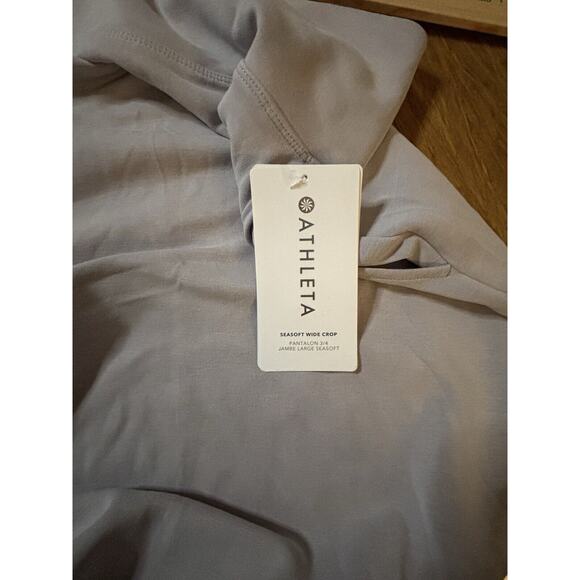 Athleta Seasoft Wide Crop Pant Tinsel Purple Grey Plus Sz 3X NWT $99 Lounge Soft - Picture 7 of 8